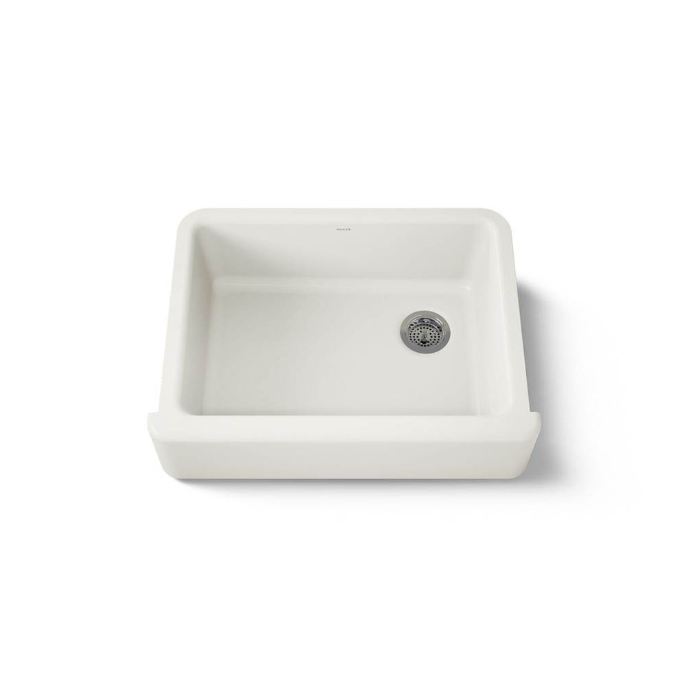 Kohler Whitehaven&reg; K-6487 Enameled Cast Iron Self-Trimming Kitchen Sink, 30 inch x 21-9/16 inch, Biscuit