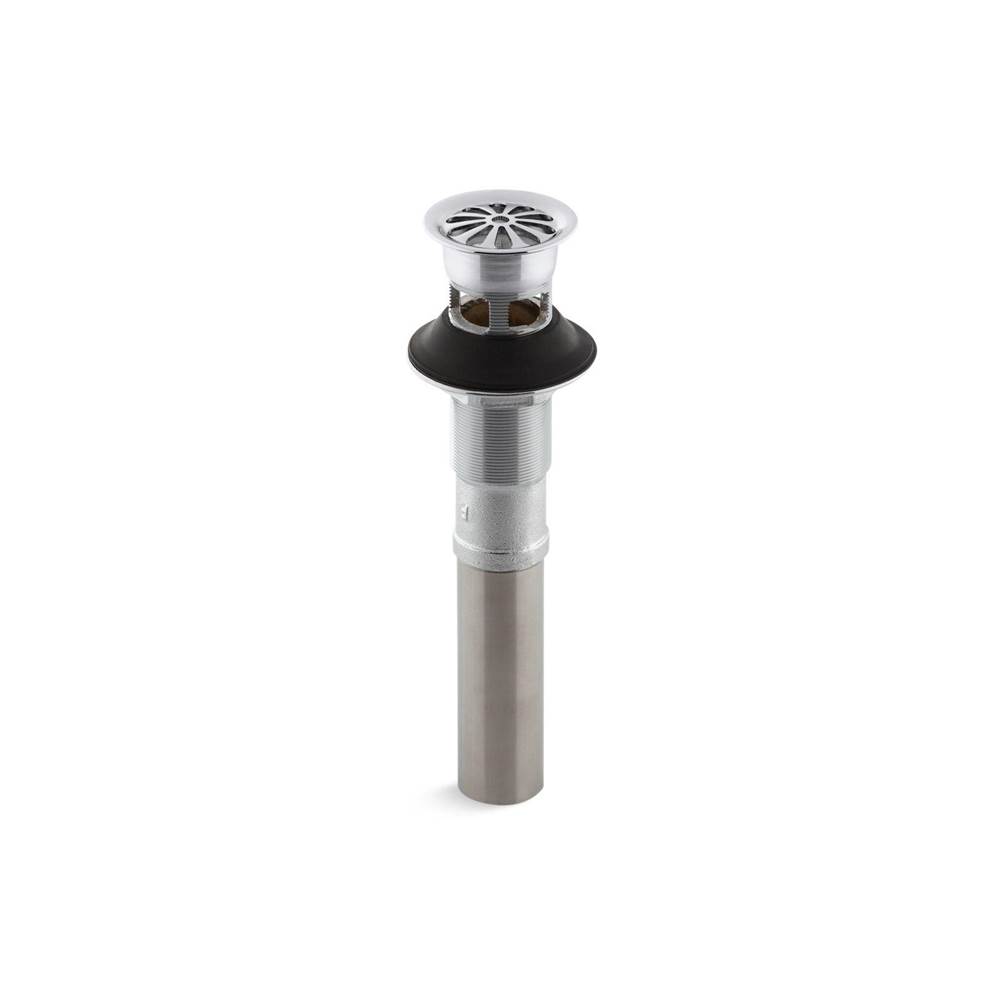 Kohler K-7129-A-CP Brass Grid Drain With Overflow, 1-1/4 inch, Polished Chrome