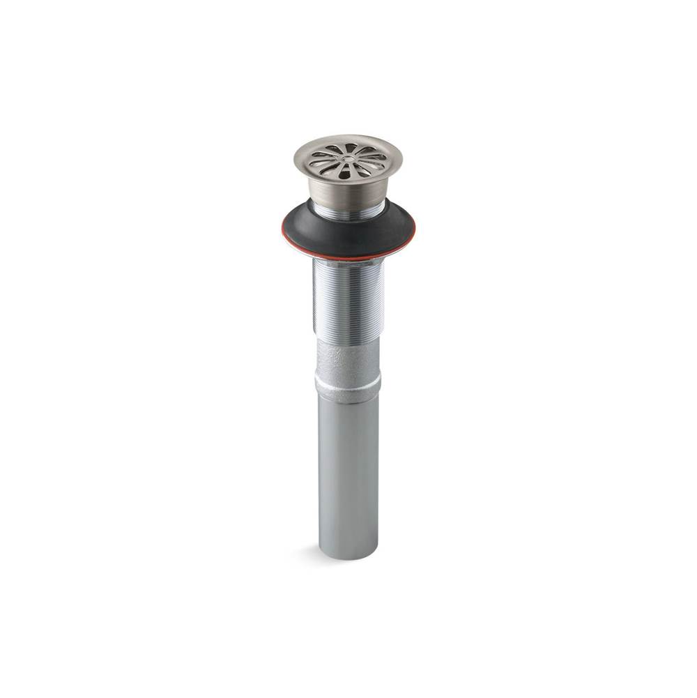 Kohler K-7129-BN Brass Grid Drain Without Overflow, 1-1/4 inch, Vibrant Brushed Nickel