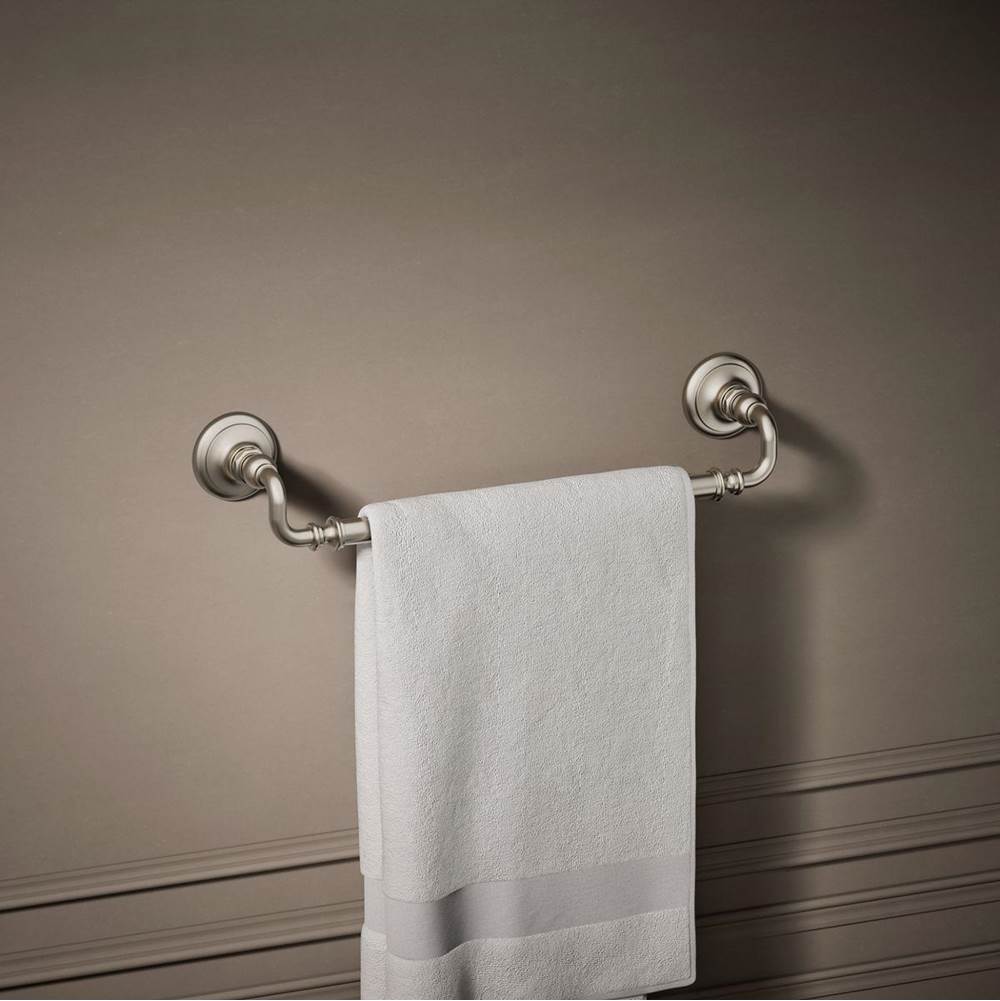Kohler® Artifacts™ 72567 Brass Towel Bar, 18 inch, Vibrant Brushed Nickel