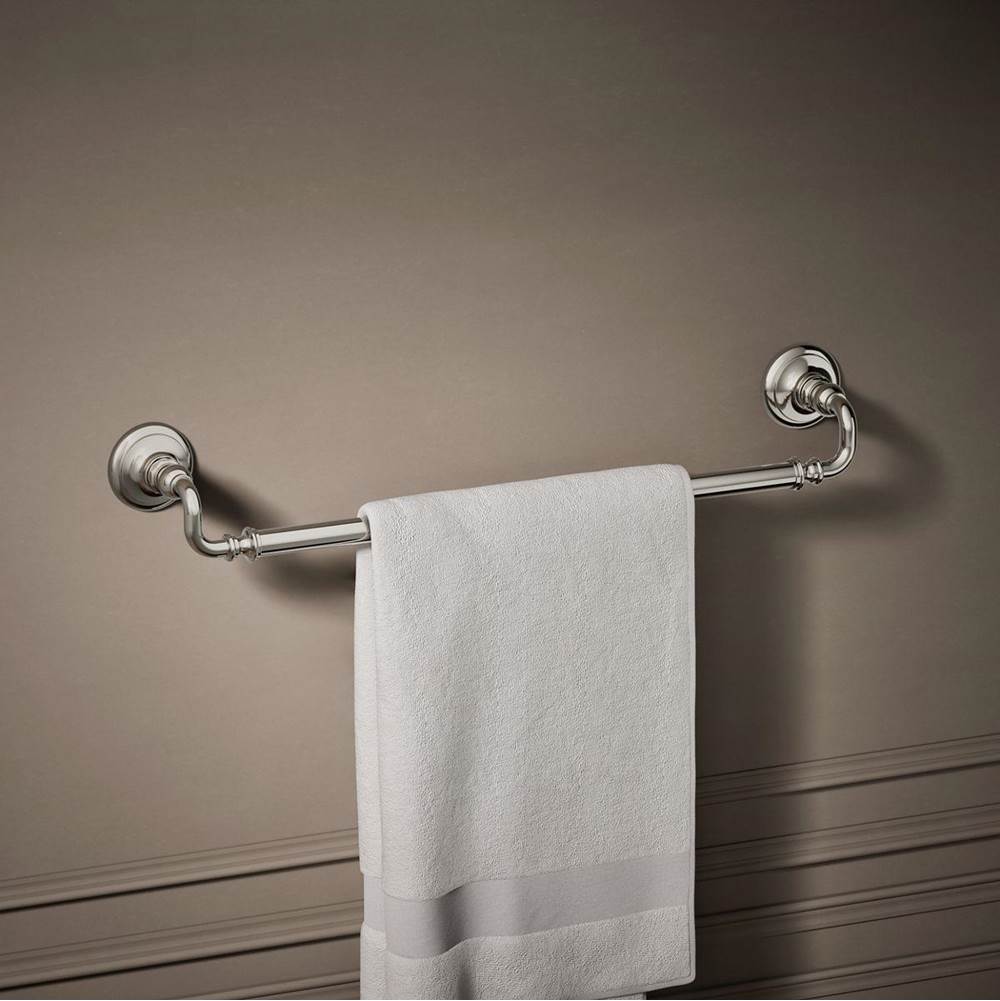 Kohler® Artifacts™ 72568 Brass Towel Bar, 24 inch, Vibrant Polished Nickel