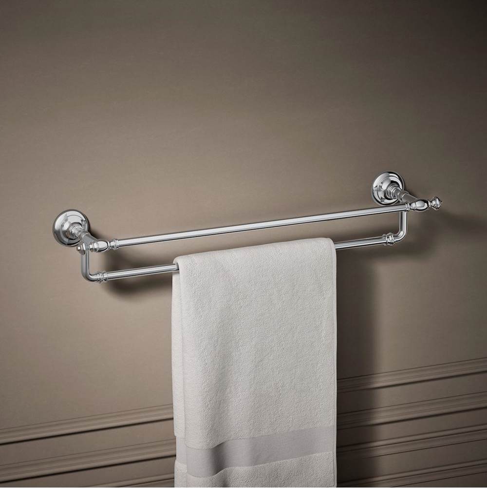Kohler® Artifacts™ 72570 Brass Towel Bar, 24 inch, Polished Chrome