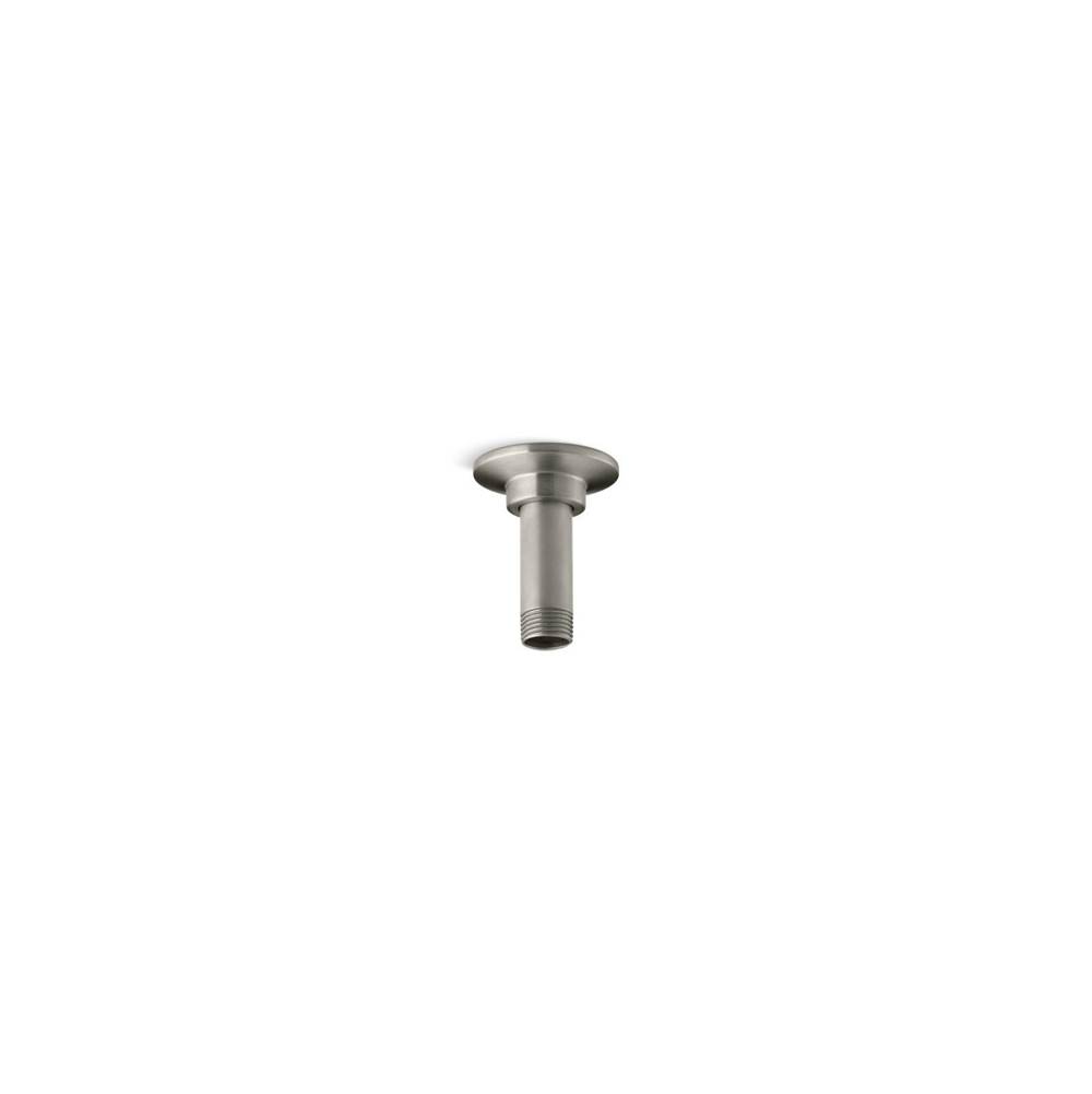Kohler MasterShower® K-7396 Ceiling Mount Brass Shower Arm with Flange, 1/2 inch IPS NPT, 3-3/4 inch, Vibrant® Brushed Nickel