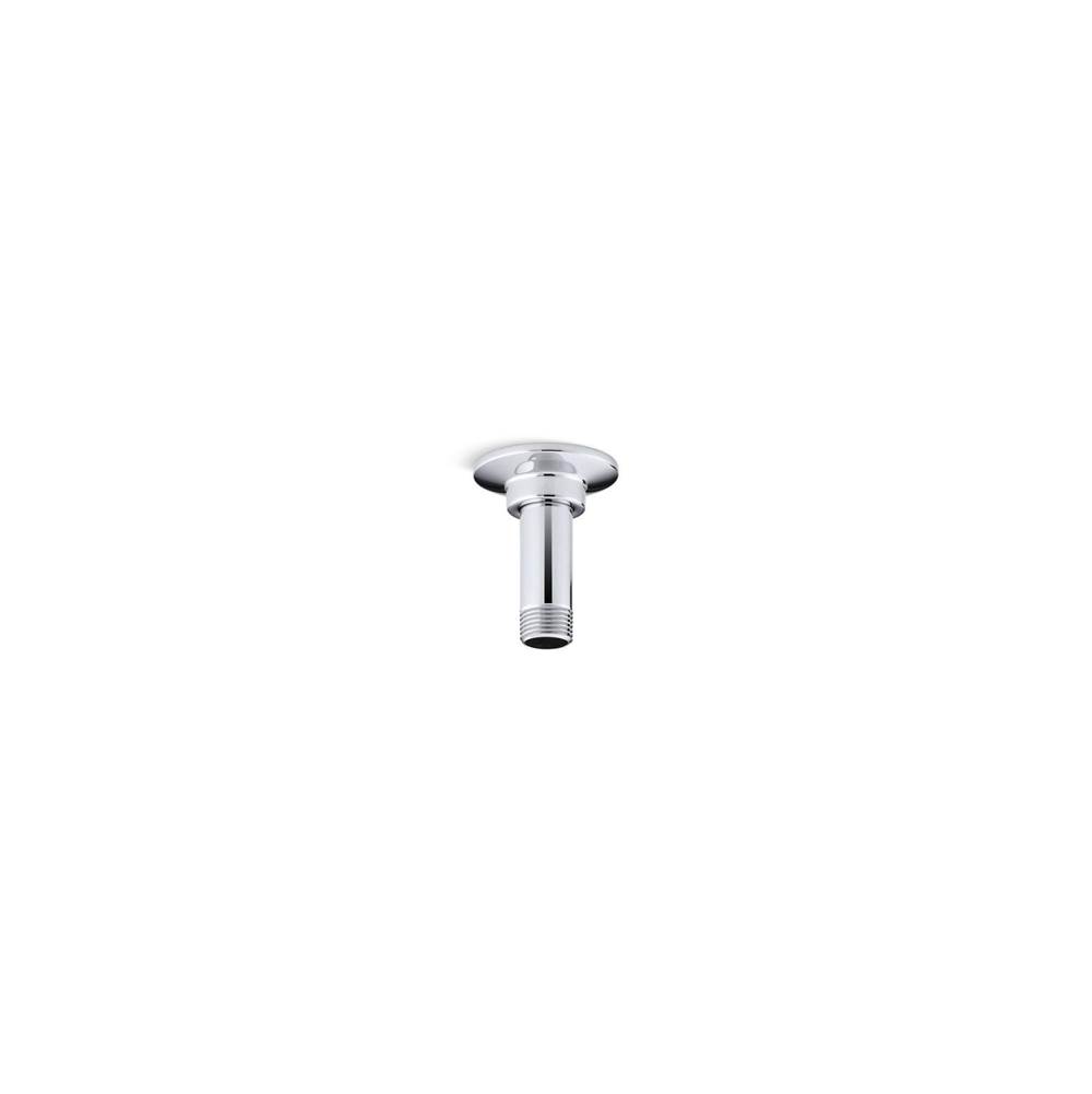 Kohler MasterShower® K-7396 Ceiling Mount Brass Shower Arm with Flange, 1/2 inch IPS NPT, 3-3/4 inch, Polished Chrome