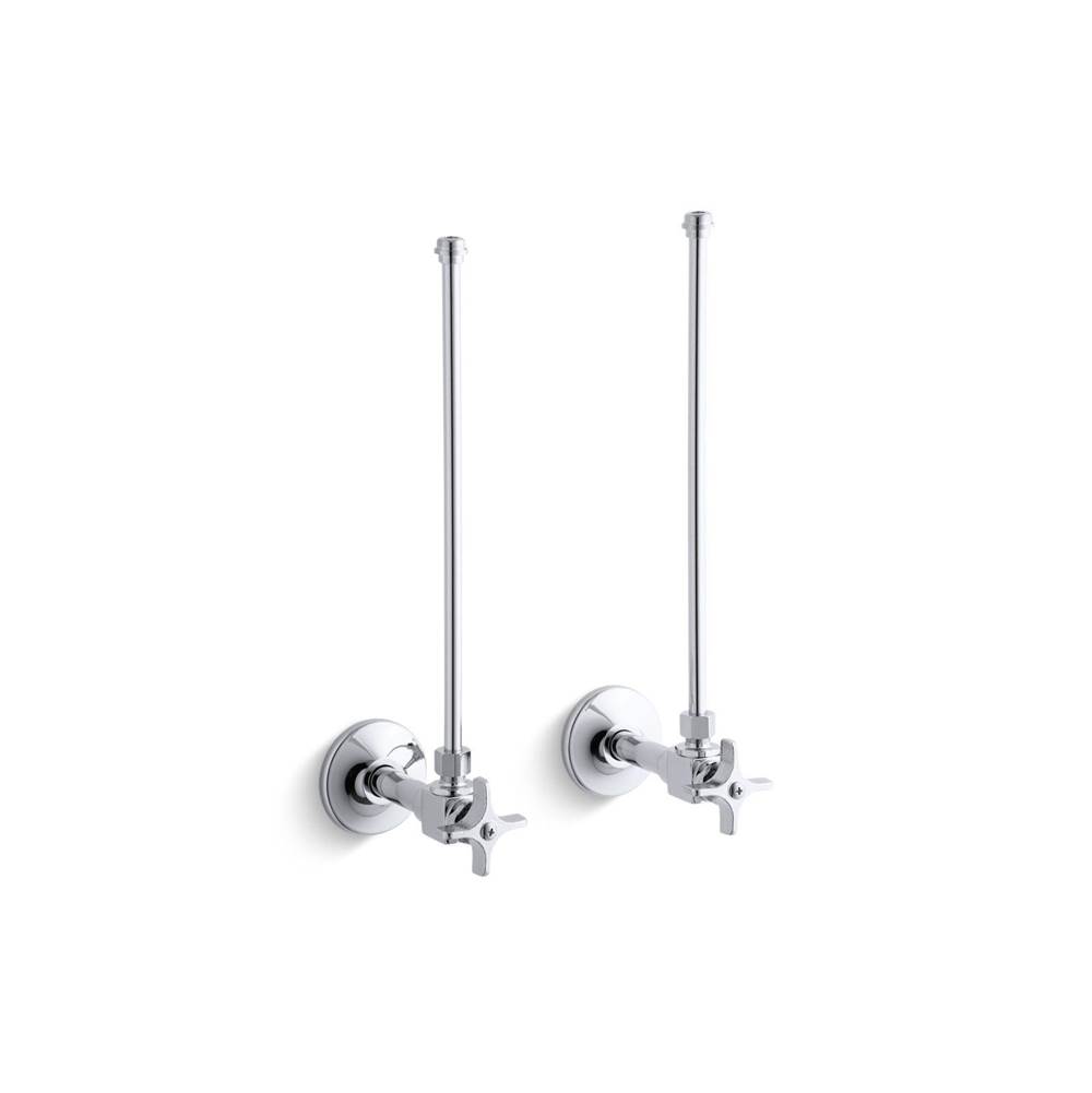 Kohler&reg; K-7605-P Brass Angle Supply with Stop, 3/8 inch NPT, Polished Chrome