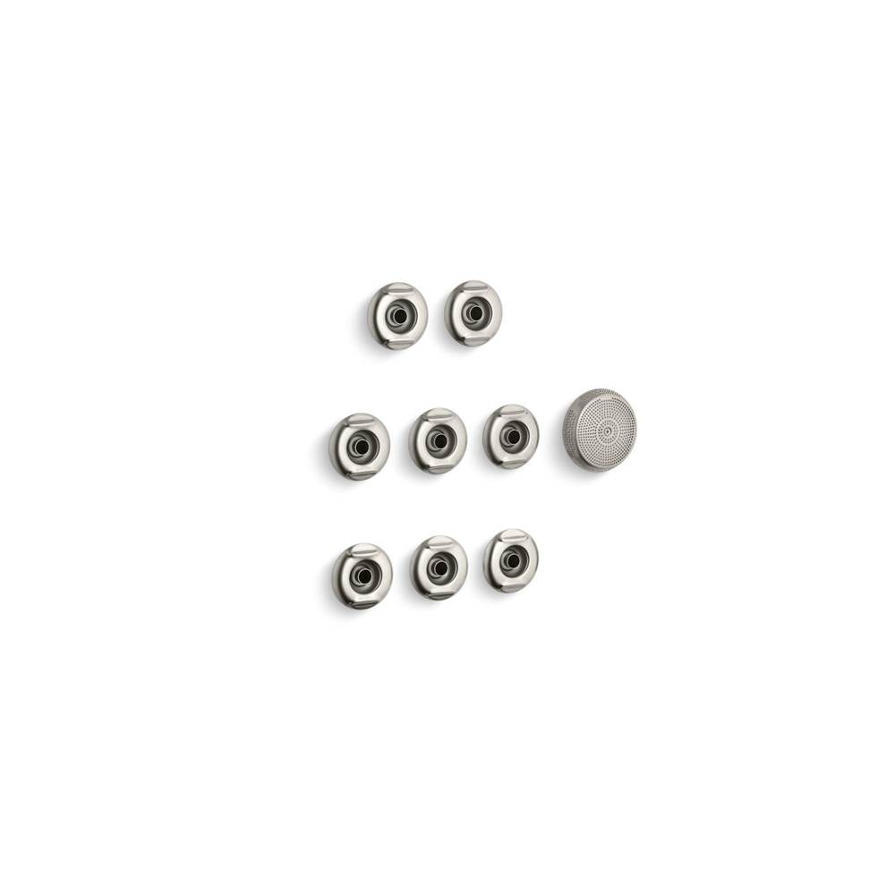 Kohler Flexjet&trade; K-9698 8-Jet Plastic Whirlpool Trim Kit, Vibrant Brushed Nickel
