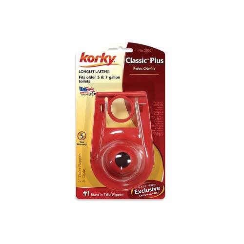 Korky® Classic Plus™ 2000BP Toilet Flapper, 2 in, Rubber, Red, For Use With: Old 5 and 7 gpf Toilets thumbnail 3