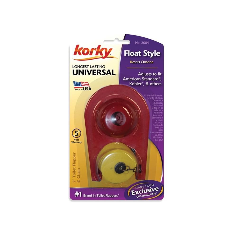 Korky® 2004BP Toilet Flapper, 2 in, Rubber, Red, For Use With: Kohler®, Glacier Bay® and American Standard® Toilets