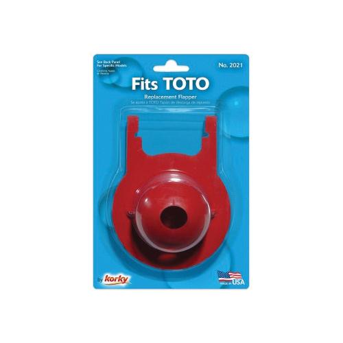 Korky® 2021BP Toilet Flapper, Red, Rubber