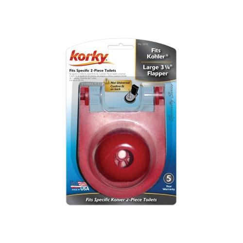 Korky® 3010BP Toilet Flapper, Rubber, Red thumbnail 3