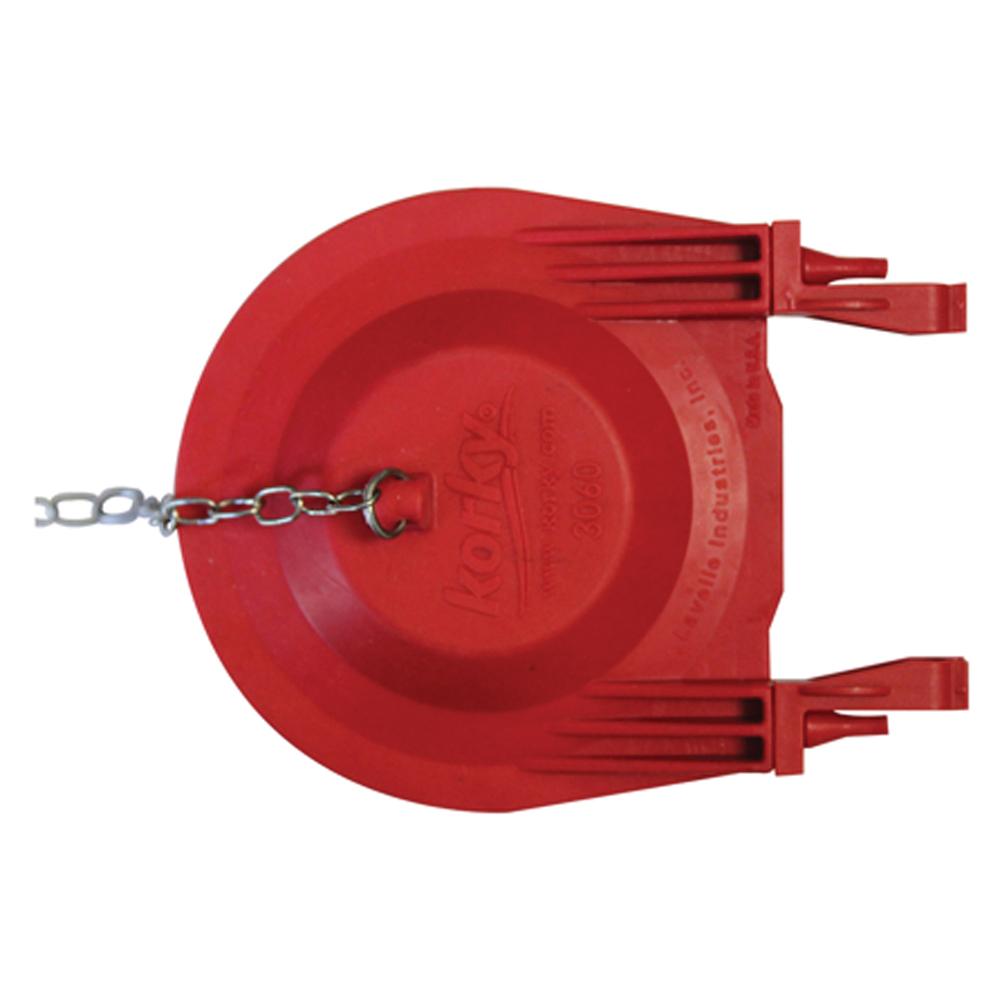 Korky® 3060BP Universal Toilet Flapper, Rubber, Red thumbnail 2