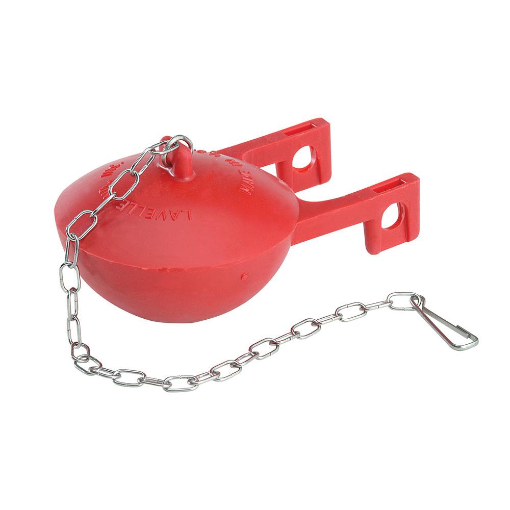 Korky® Premium Chlorazone Rubber Flush Ball with Stainless Steel Chain For Kohler 1-Piece and 2-Piece Toilet, Red