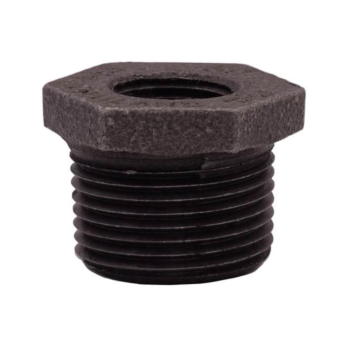 Legend Valve Legend Valve 350-605 Hex Bushing, 1/2 in FNPT x 3/8 in MNPT, Iron, Black, 150 lb