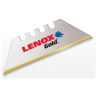 LENOX® Gold® 20351GOLD50D Utility Knife Blade, 0.0312 in Thick, Standard Blade Point, Straight Blade Edge