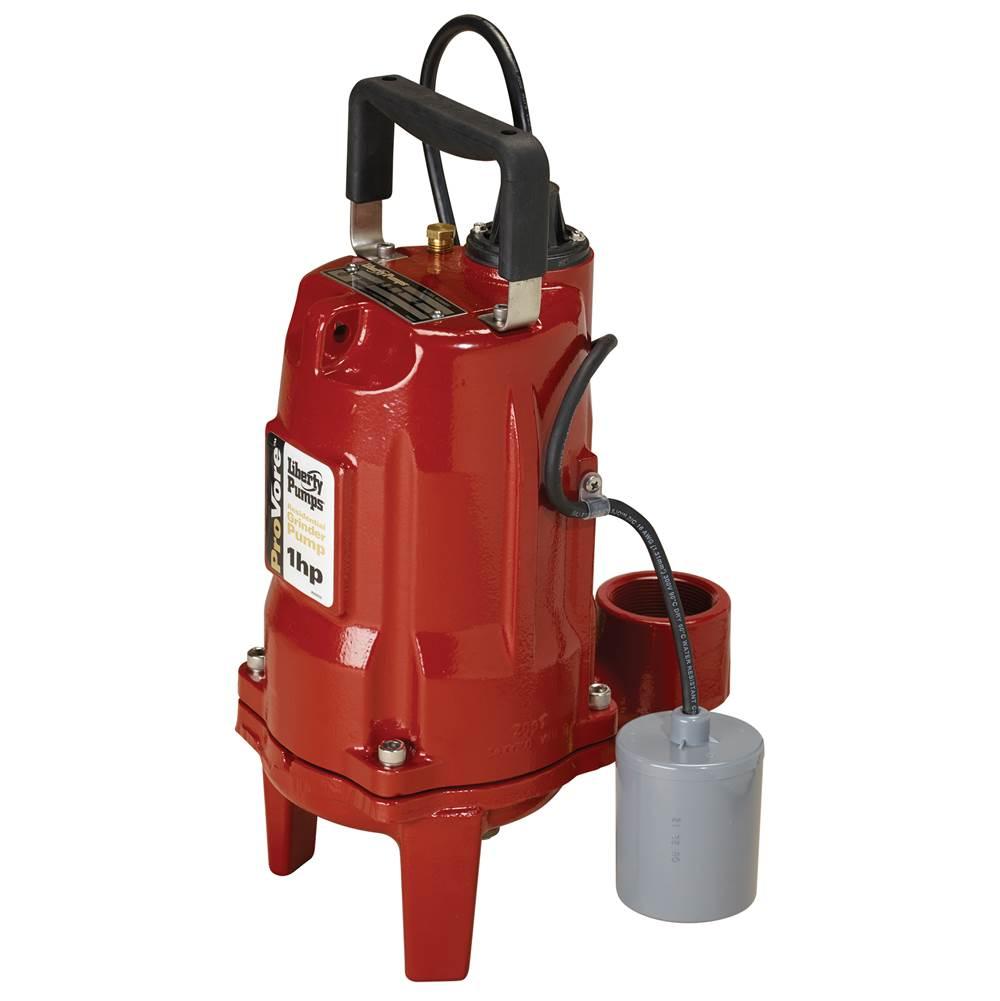 Liberty PRG101A-2 1-Phase 60 Hz Cast-Iron Automatic Grinder Pump With 2 inch Discharge 25 ft. Cord, 1 HP, 3450 rpm, 115V, 12A