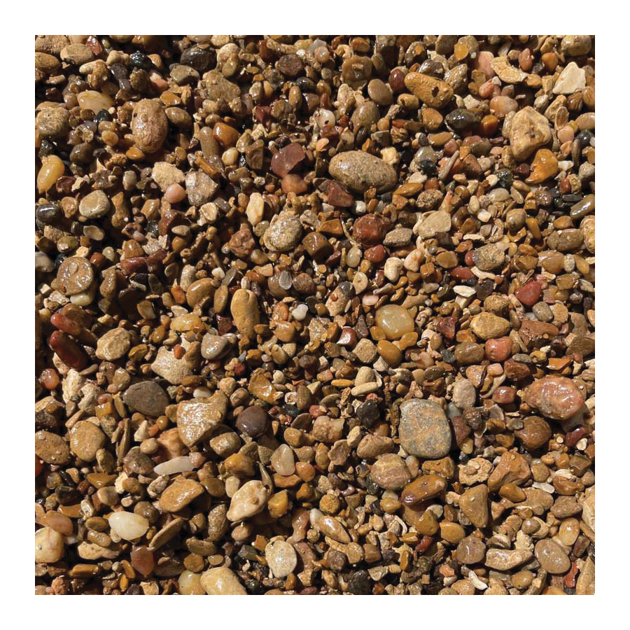 LIVING EARTH® PEA GRAVEL Pea Gravel, 3/8 in Particle, Brown/Gray/White