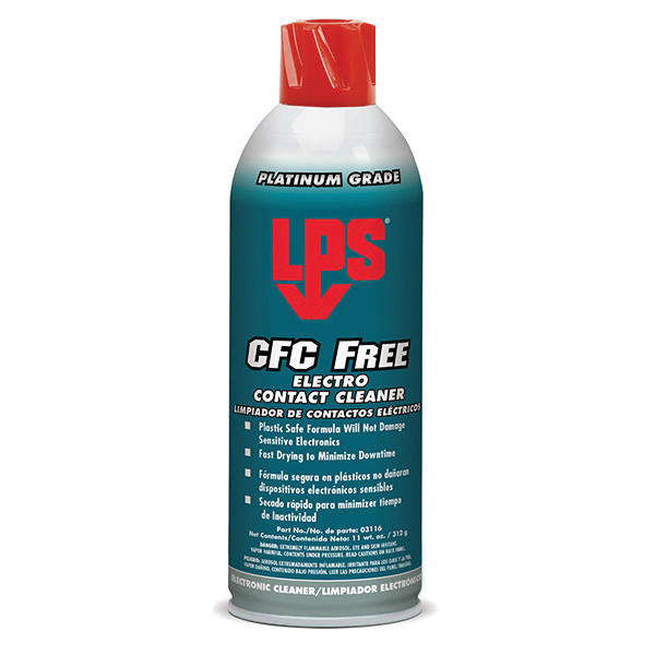 LPS® 03116 Electro Contact Cleaner, Gas, Solvent, 11 oz, Aerosol Can