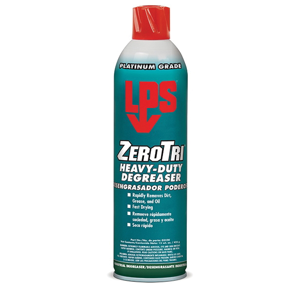 LPS® ZeroTri® 03520 Heavy-Duty Degreaser, 15 oz, Aerosol Can, Gas, Clear, Ether-Like, Fruity