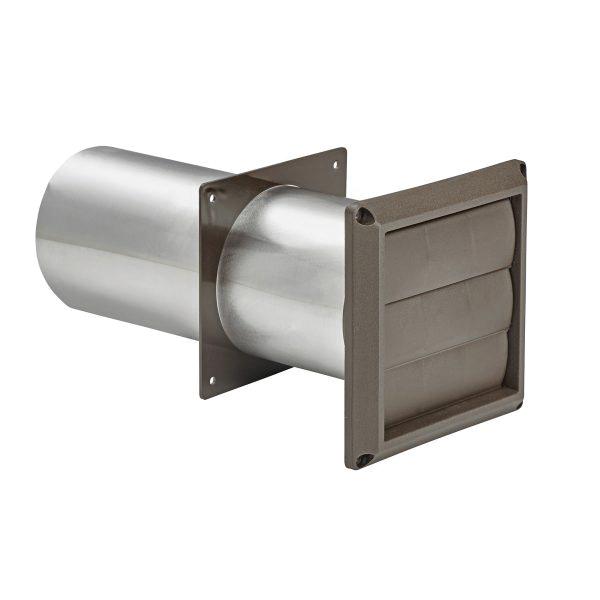Lambro 267B Louvered Vent With Tail Pipe, 4 in, 5.44 in L, 5.44 in W, 10.63 in D, Plastic