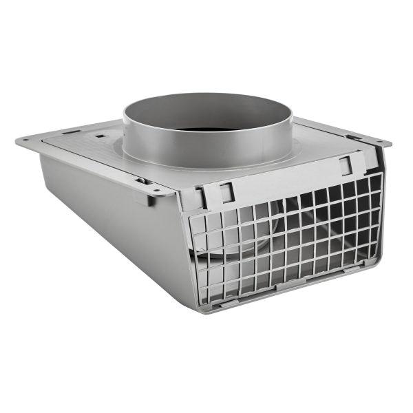 Lambro 389G Wall Vent, 8 in, Plastic, Gray