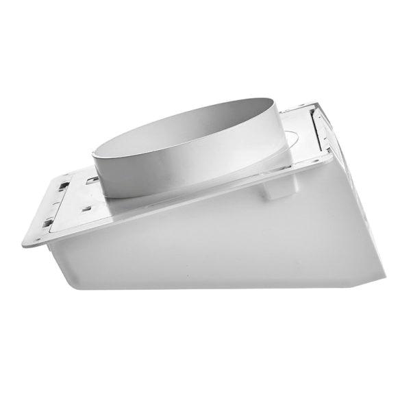 Lambro 389W Wall Vent, 8 in, Plastic, White