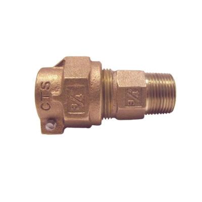 Legend Valve Legend Valve T-4300NL Series 313-204NL Pipe Coupling, 3/4 in, CTS Pack Joint x MPT, 100 psi, Bronze