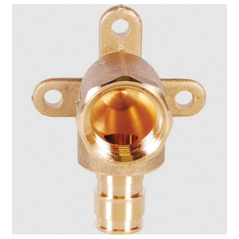Legend Valve 302-235NL Drop Ear Elbow, 1/2 in F1960 PEX Cold Expansion x 1/2 in FNPT, Brass