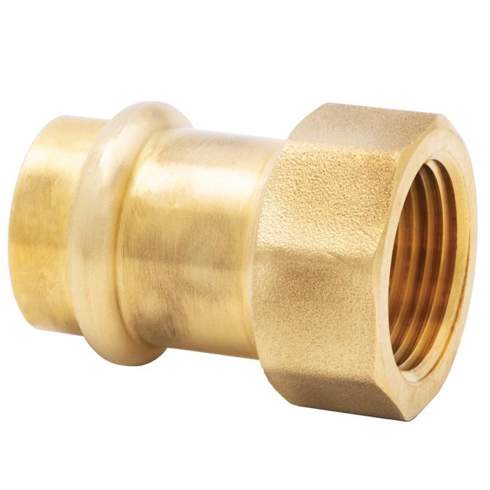 Legend Valve Legend Valve 450 Series 450-705P Adapter, 1 in Press x 1 in FNPT, Copper