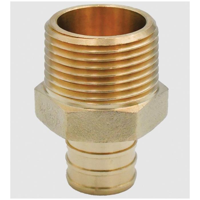 Legend Valve Legend Valve 460-755NL Reducing Adapter, 1/2 in F1807 PEX x 3/4 in MNPT, Brass