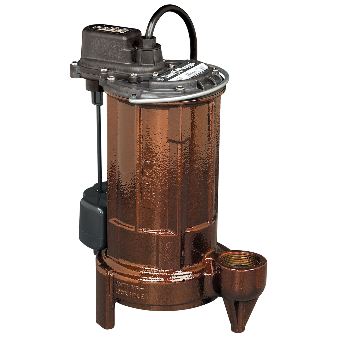 Liberty Pumps® 290 Series 291 Submersible Sump/Effluent Pump, 115 V, 10.4 A, 3/4 hp, Iron thumbnail 2