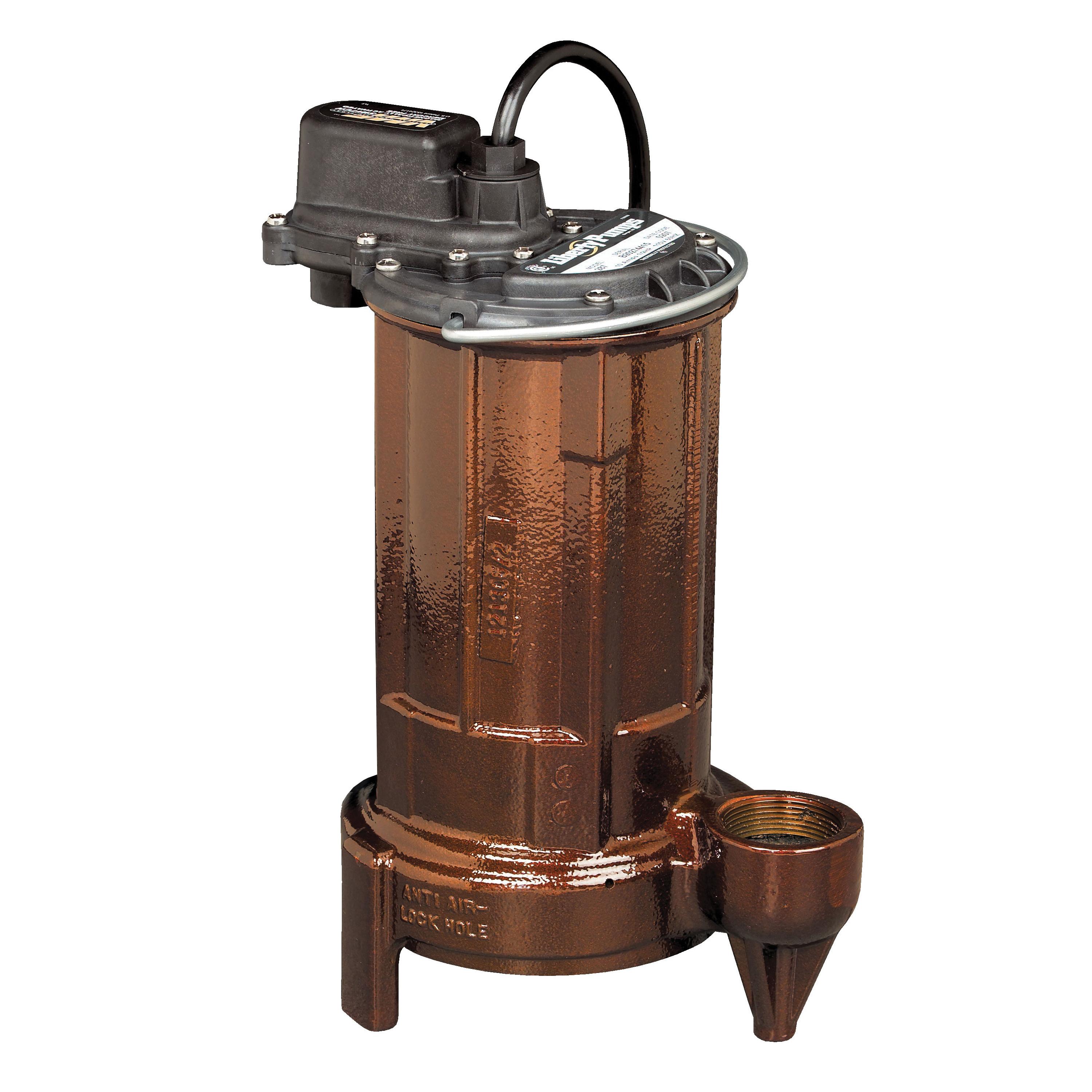 Liberty Pumps® 290 Series 293 Submersible Sump/Effluent Pump, 115 VAC, 10.4 A, 3/4 hp, 77 gpm, 48 ft Max Feet of Head
