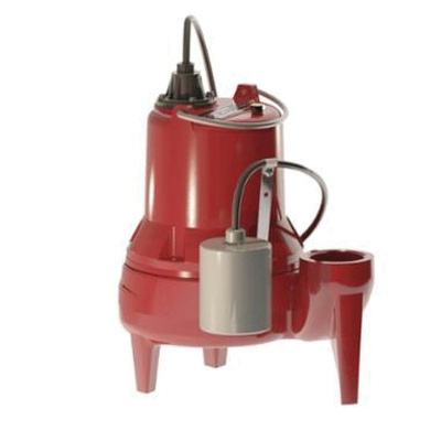 Liberty Pumps® LE50 Series LE51A-2 Wide-Angle Float Sewage Pump, 115 V, 12 A, 60 Hz, 1/2 hp, 118 gpm, Iron