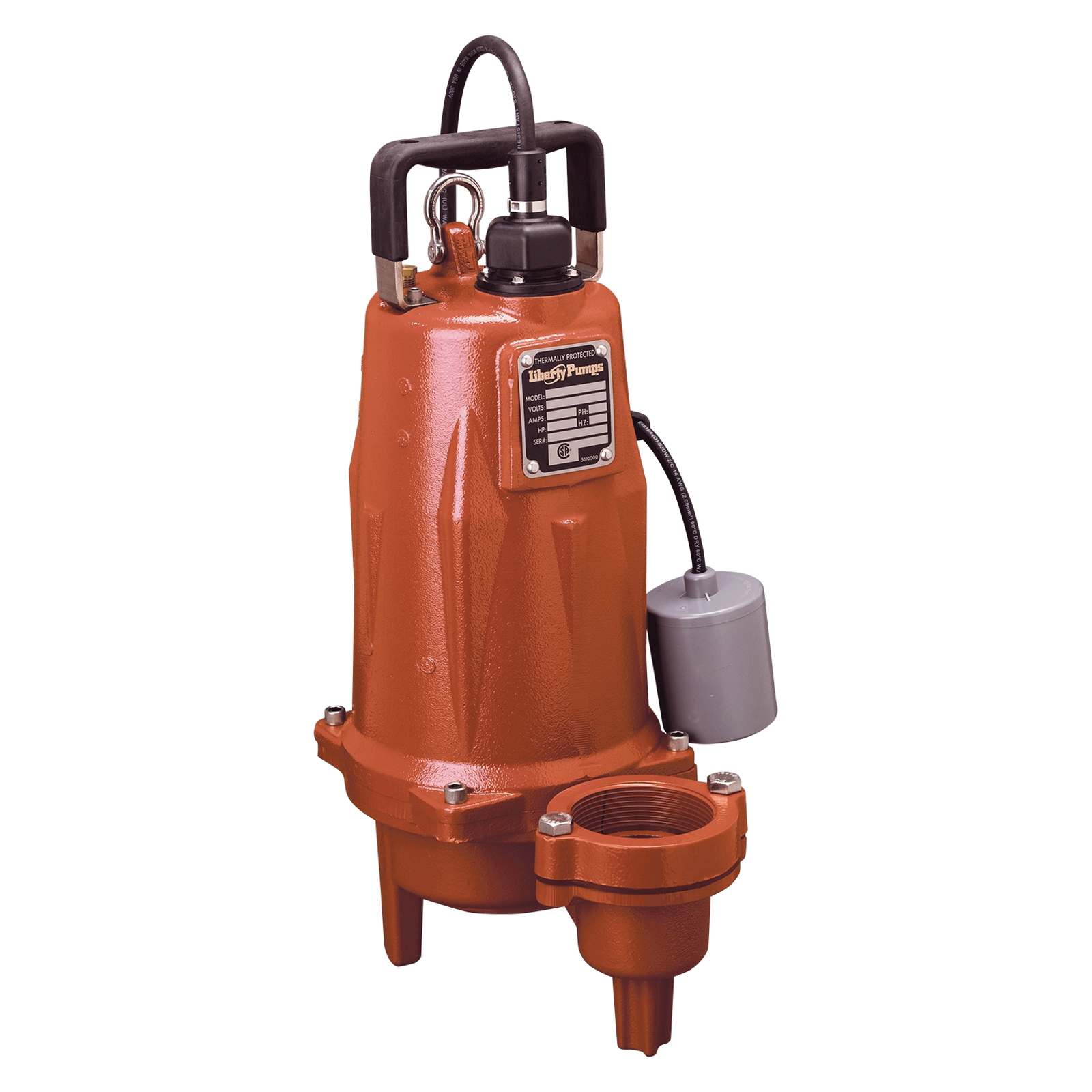 Liberty Pumps® LEH150 Series LEH152M3-2 High Head Sewage Pump, 208-230 V, 15 A, 60 Hz, 1-1/2 hp, 200 gpm, Iron