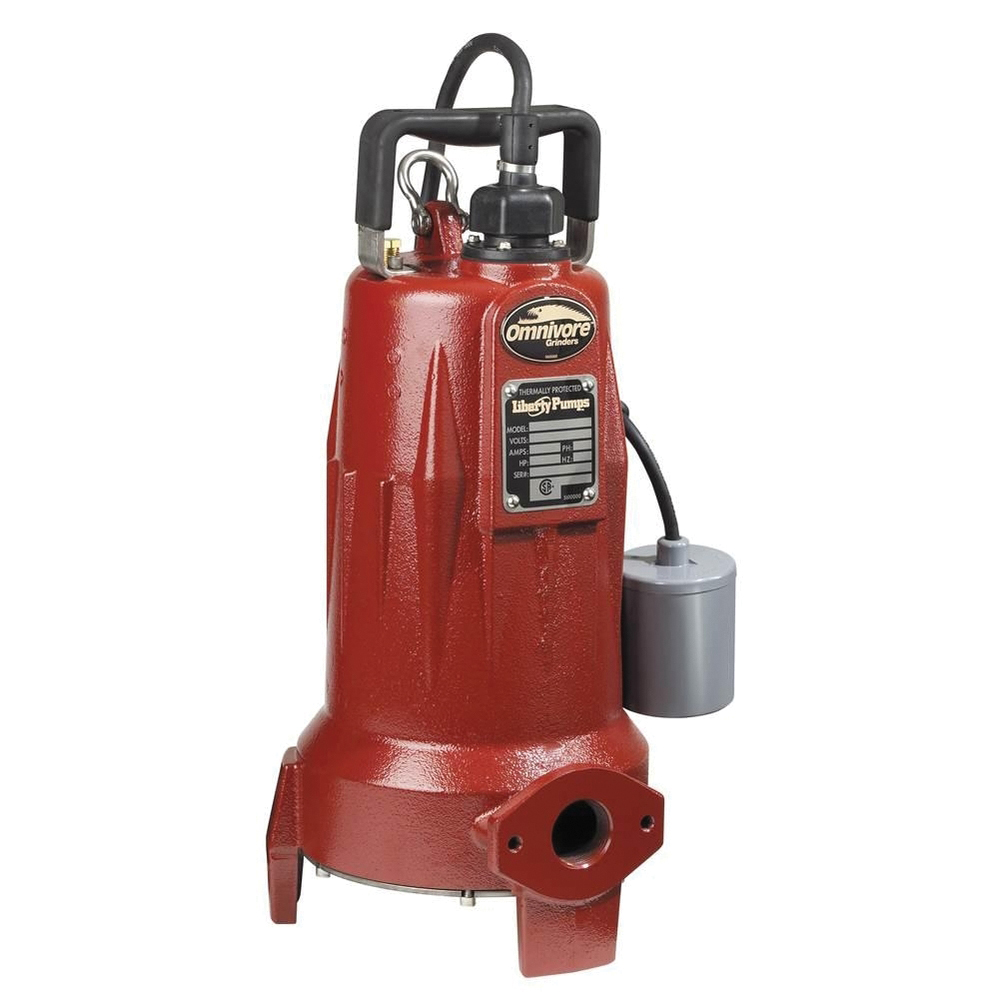 Liberty Pumps&reg; Omnivore&reg; LSG202A LSG200 1-Phase 1-Stage Submersible Grinder Pump, 50 gpm Maximum, 10 ft, Automatic/Non Automatic: Automatic, 110 ft Head, 208/230 VAC