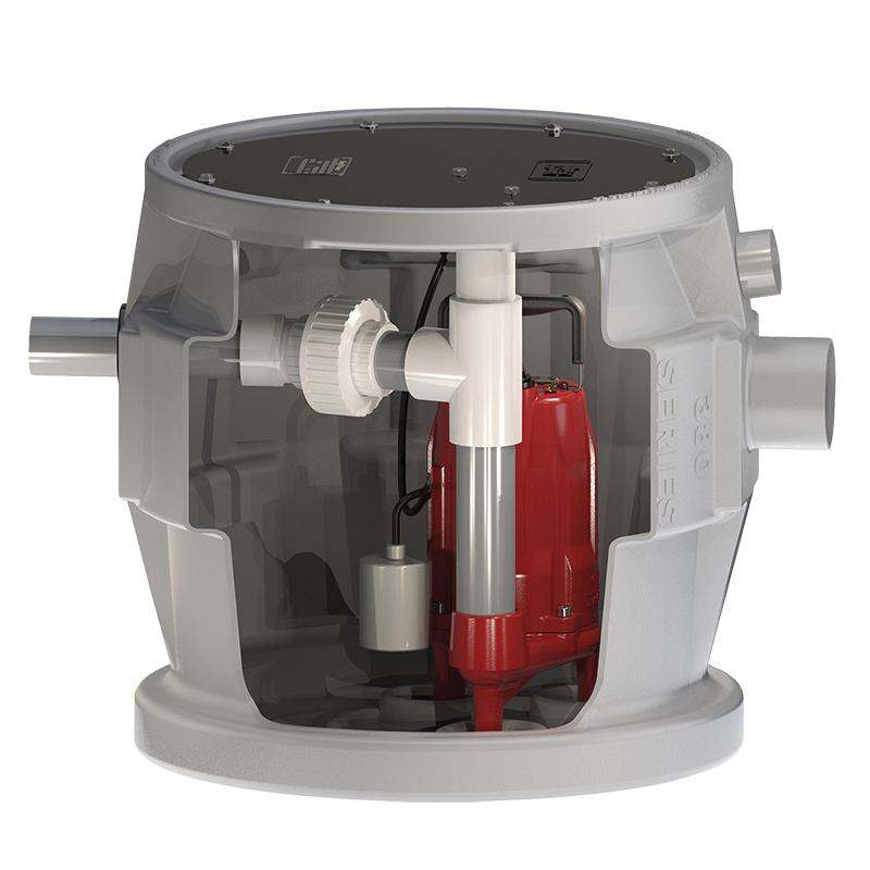 Liberty Pumps® ProVore-380-SD Series P382PRG101SD-2 Side Discharge Simplex Grinder Pump, 115 V, 1 hp, 3400 rpm Speed