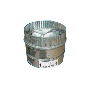 M&M V-BDD6 Back Draft Damper, 6 in, Steel, Galvanized, Round