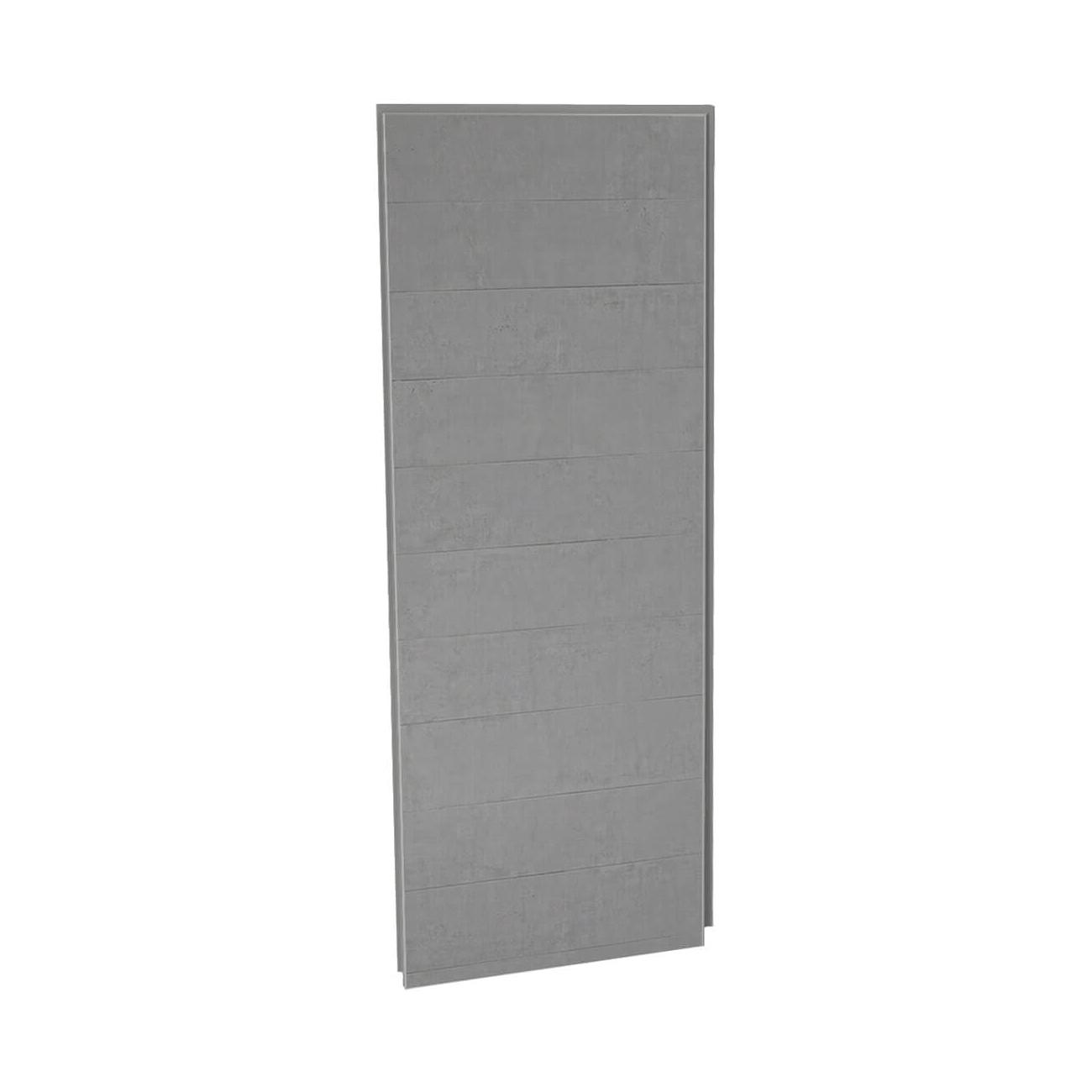 MAAX® Utile Designer Series 36 inch L x 1-1/8 inch D x 80 inch H Composite Factory Sleek Pattern Side Wall, Smoke