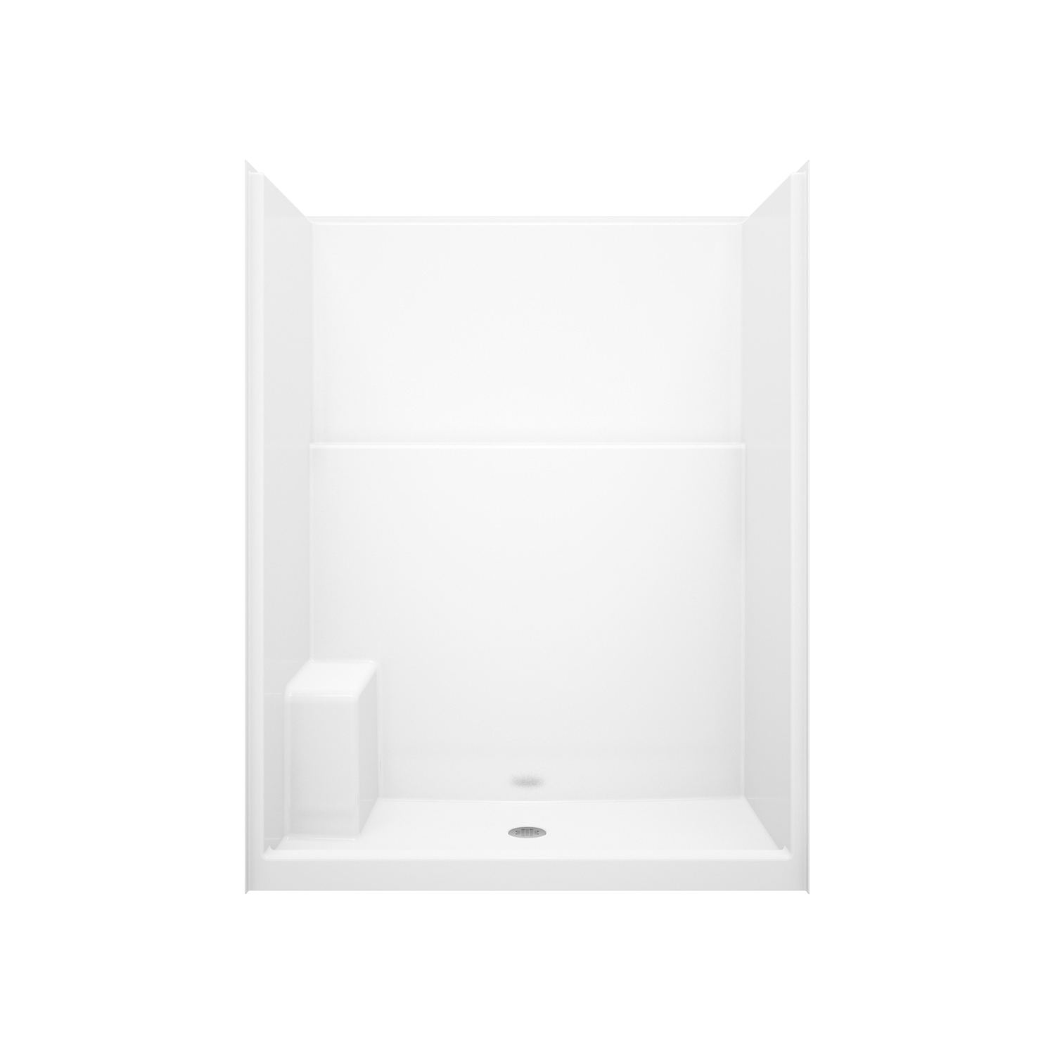Freestyle 37 Round 37 x 37 Acrylic Corner Center Drain Two-Piece Shower in  White