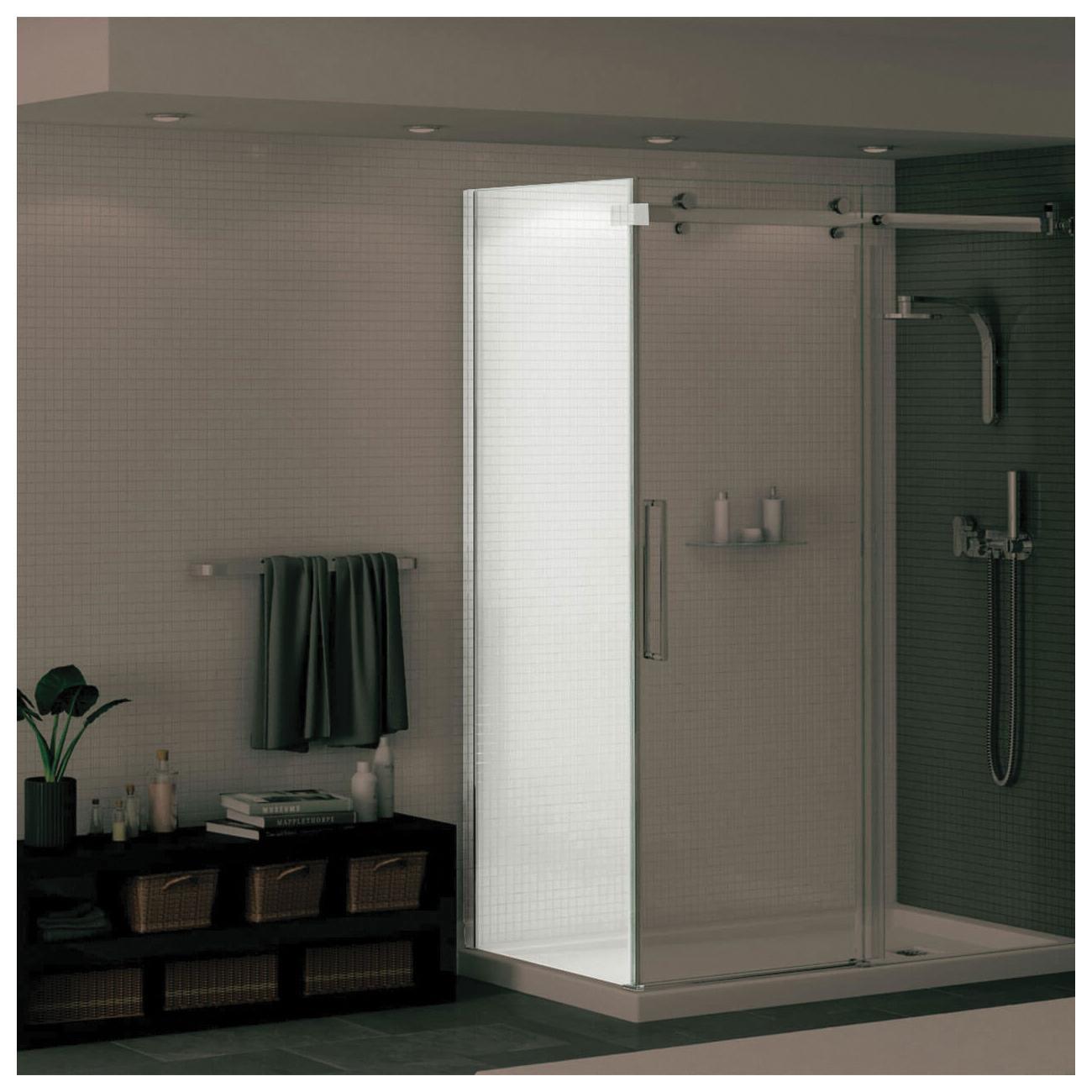 MAAX® Halo 138998-900-084-000 Return Panel With Clear Glass, 28-3/4 to 29-7/8 in OAW, 78-3/4 in OAH, Glass, Chrome thumbnail 3