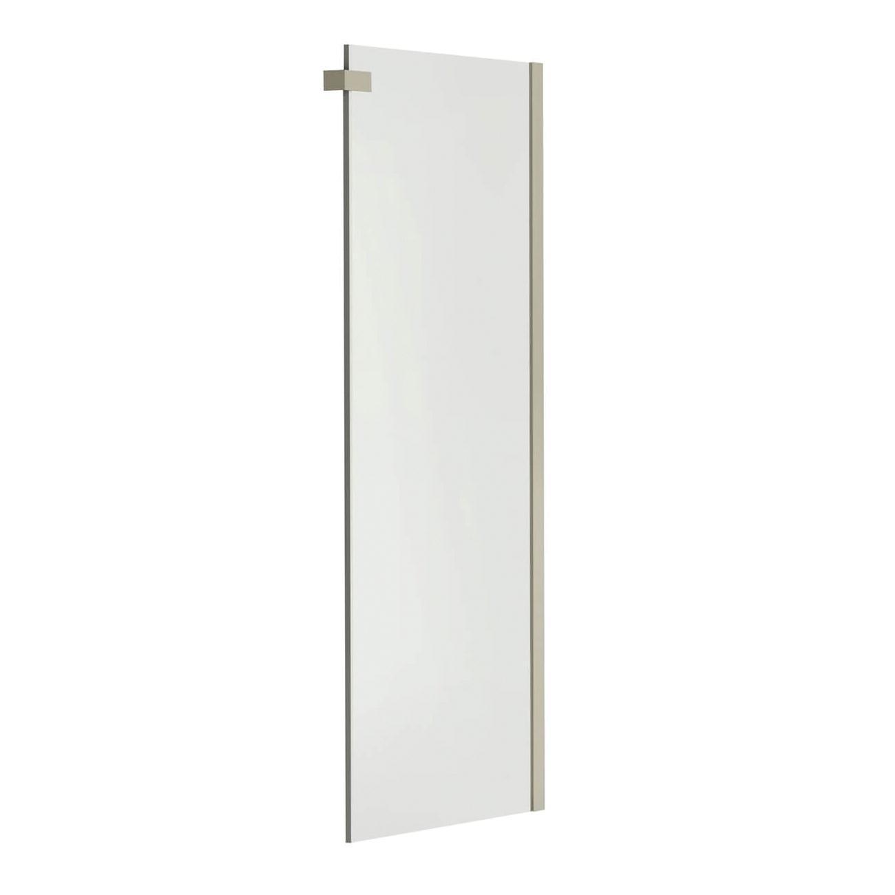 MAAX® Halo Model 28-3/4 - 29-7/8 inch W x 78-3/4 inch H x 5/16 inch T Glass Frameless Reversible Opening Side Return Panel, Brushed Nickel