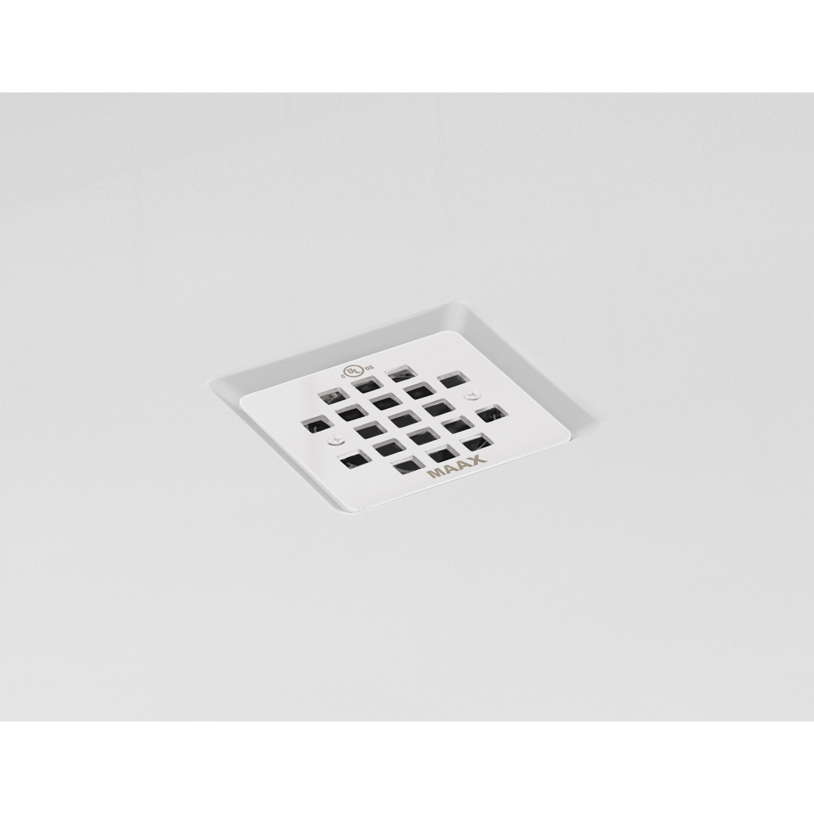MAAX® B3Square 420006-501-001-100 Shower Base With Left-Hand Drain, High Gloss, Left Drain Location, 59-7/8 in L