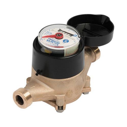 Master Meter Bottom Load Multi-Jet Direct Read Water Meter, 5/8 inch x 3/4 inch, Bronze Maincase, Polymer Basket Strainer thumbnail 2