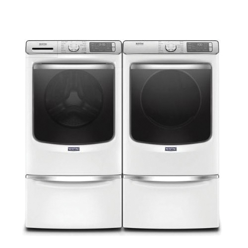 MAYTAG MHW8630HW 5 cu-ft 120V 15/20A Stainless Steel Drum Front Load Washer, White thumbnail 3