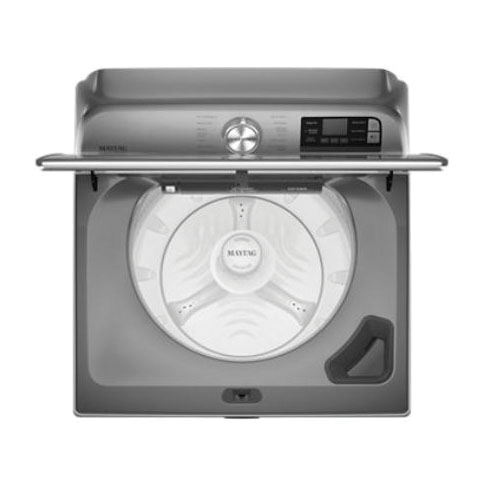 MAYTAG MVW7230HC 5.2 cu-ft 120V 15A Stainless Steel Drum Smart Top Load Washer with Extra Power Button, Metallic Slate