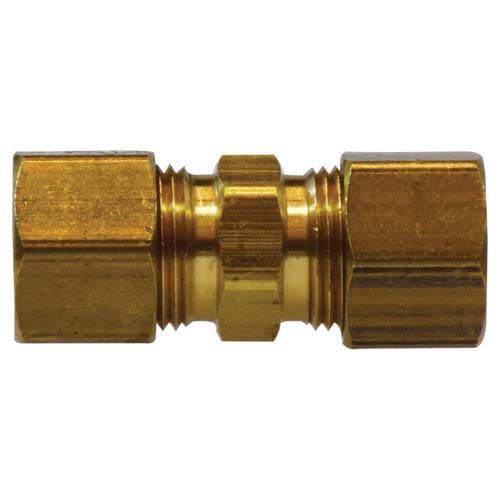 MIDLAND INDUSTRIES 18064L Union, 1/4 in, Compression Connection, 0.79 in OD, Brass