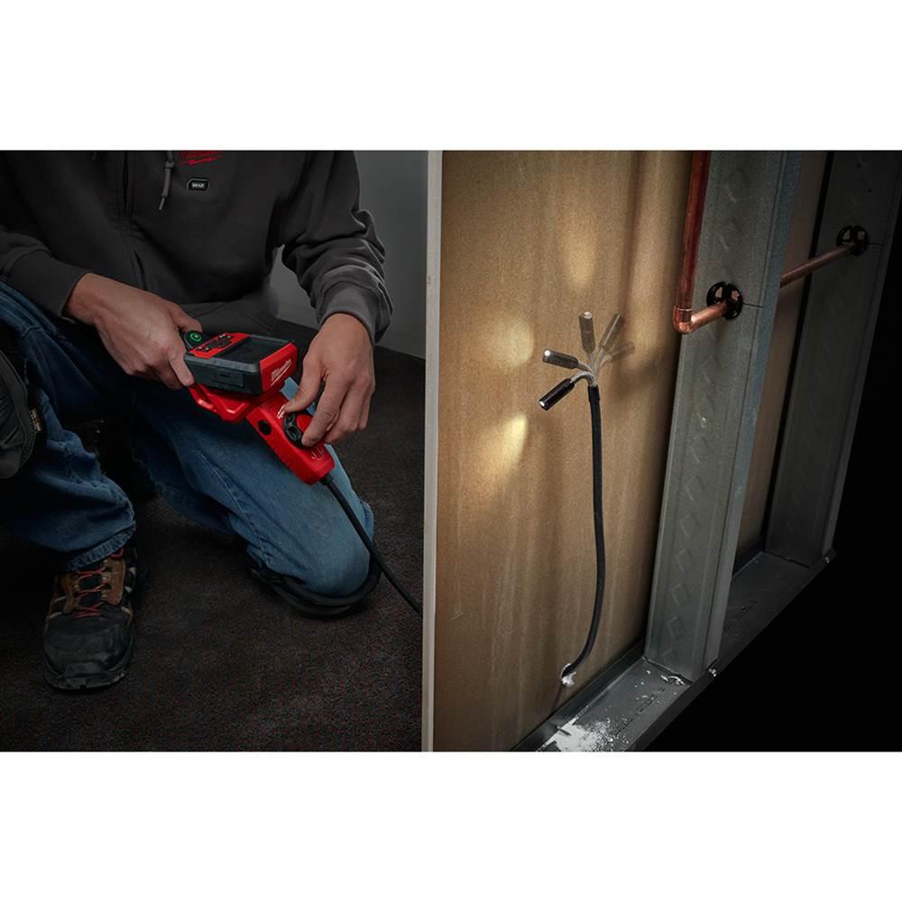 Milwaukee® M12 M-Spector Flex Cordless Inspection Camera Cable With PIVOTVIEW Kit, 12.5 mm x 3 ft Probe, Red/Black