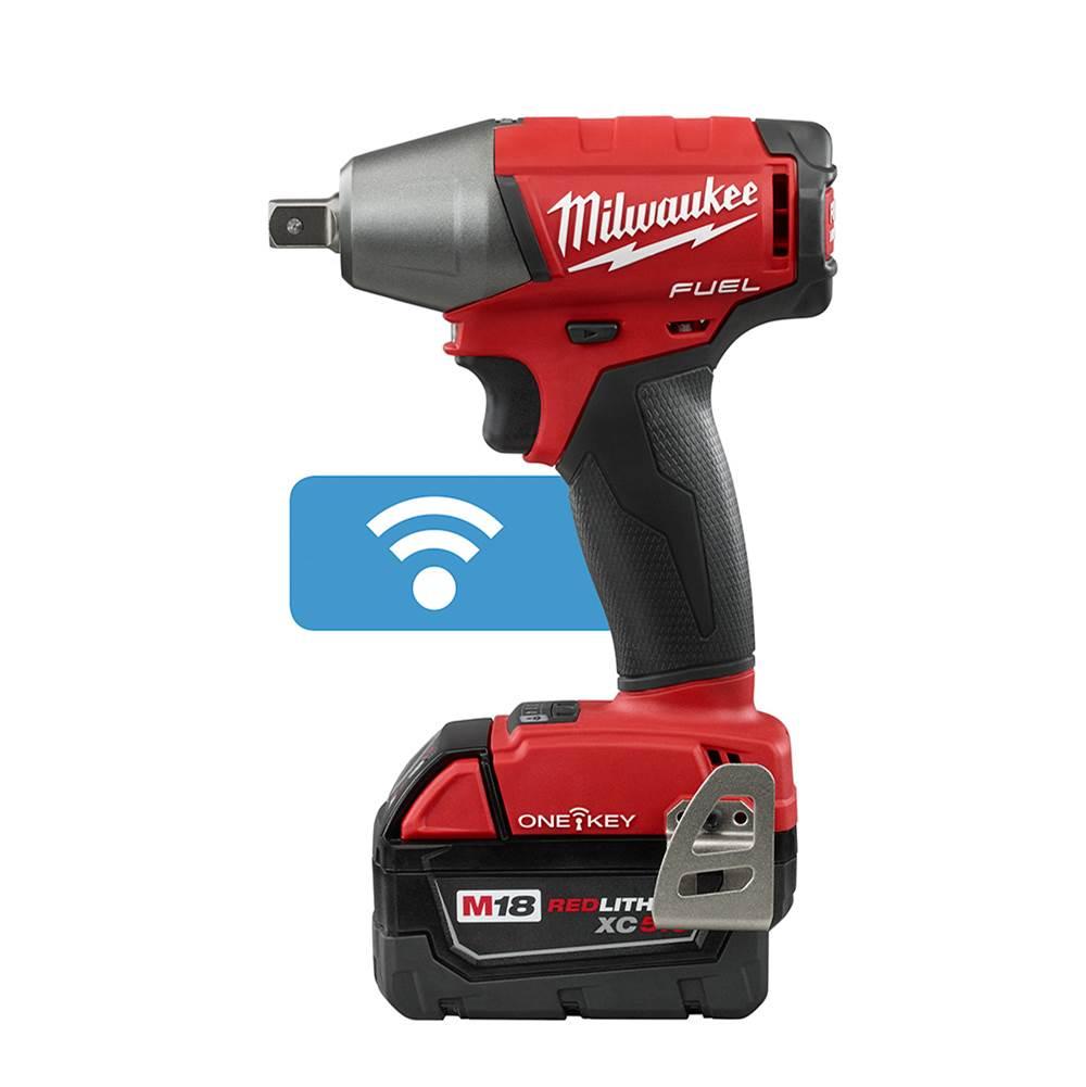 Milwaukee® M18 Fuel Brushless Compact Impact Wrench Kit, 1/2 in Straight Drive, 0 to 3200 bpm, 220 ft-lb Torque, 18 V