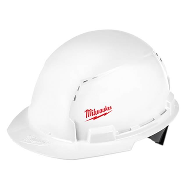 Milwaukee® Hard Hat With Bolt Accessories, Front Brim, Vented, Type 1 Class C, Small Logo, White