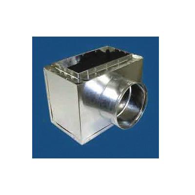 M&M 648R61066 Insulated Register Box With Side Outlet, 10 in L, 6 in W, 9 in H, Steel, Galvanized, Silver