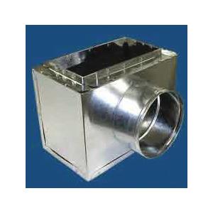 M&M 648R61066 Insulated Register Box With Side Outlet, 10 in L, 6 in W, 9 in H, Steel, Galvanized, Silver
